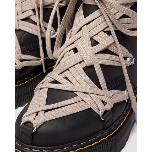 DR. MARTENS X RICK OWENS FW25 1460 QUAD SOLE MEGALACE BOOT OILY NUBUCK COW main image 7